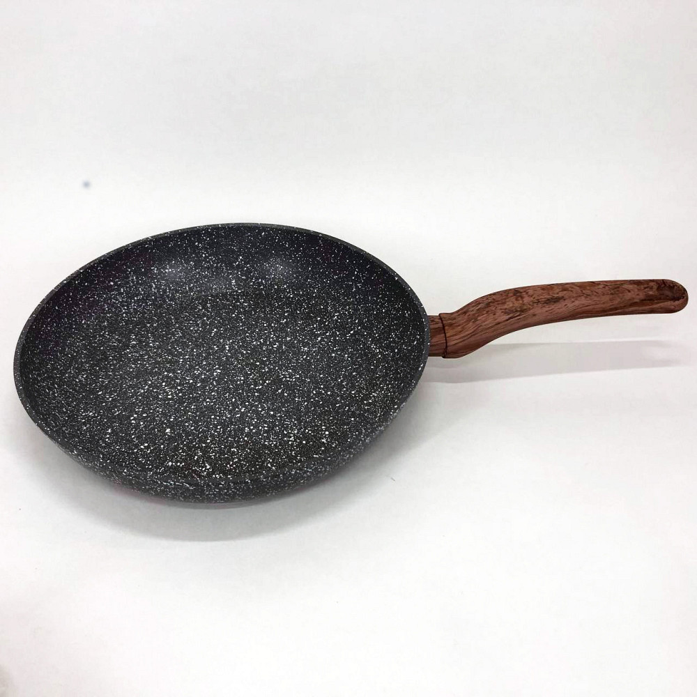 Сковорода с антипригарным покрытием для газовой плиты Well Done WD-1038N 28 см, Сковорода гриль удобная BJ-90 Львов - изображение 5