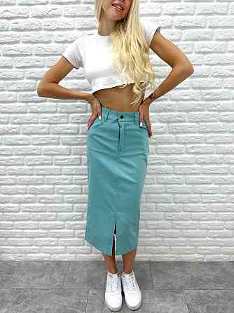 Юбка миди с разрезом 