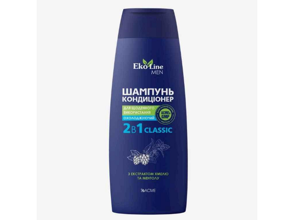 Шампунь-кондиціонер 250мл 2в1 MEN Classic ТМ EKOLINE Solmir Київ - фото 1