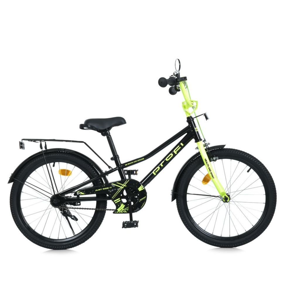 Велосипед дитячий MB 20015-1 колеса 20 дюймів, чорно-зелений Вінниця - фото 2