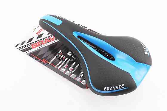 Сидіння MTB 270x140мм, чорно-синє YF-1018 Київ