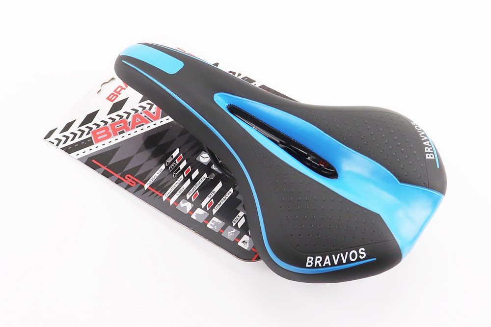 Сидіння MTB 270x140мм, чорно-синє YF-1018 Київ - фото 1