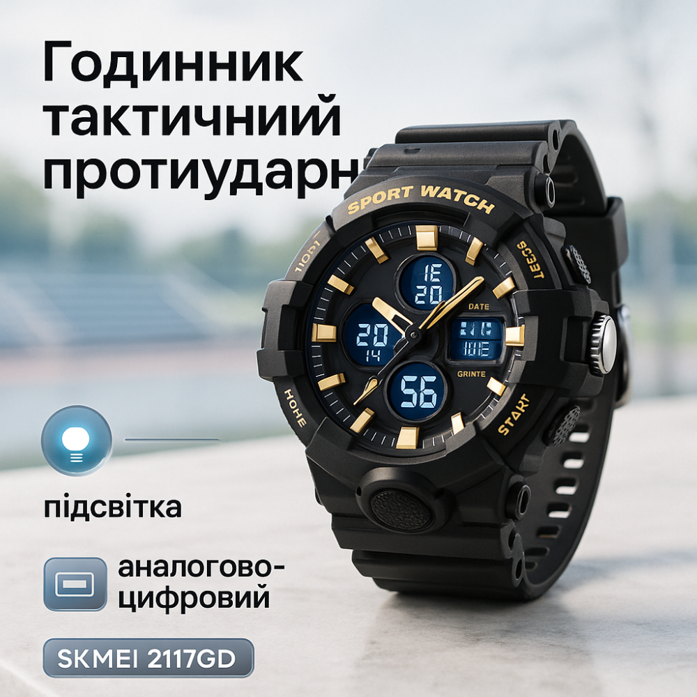 Тактические армейские часы водонепроницаемые SKMEI, Повседневные спортивные часы спортивные скмей TU-43 Львов - изображение 7