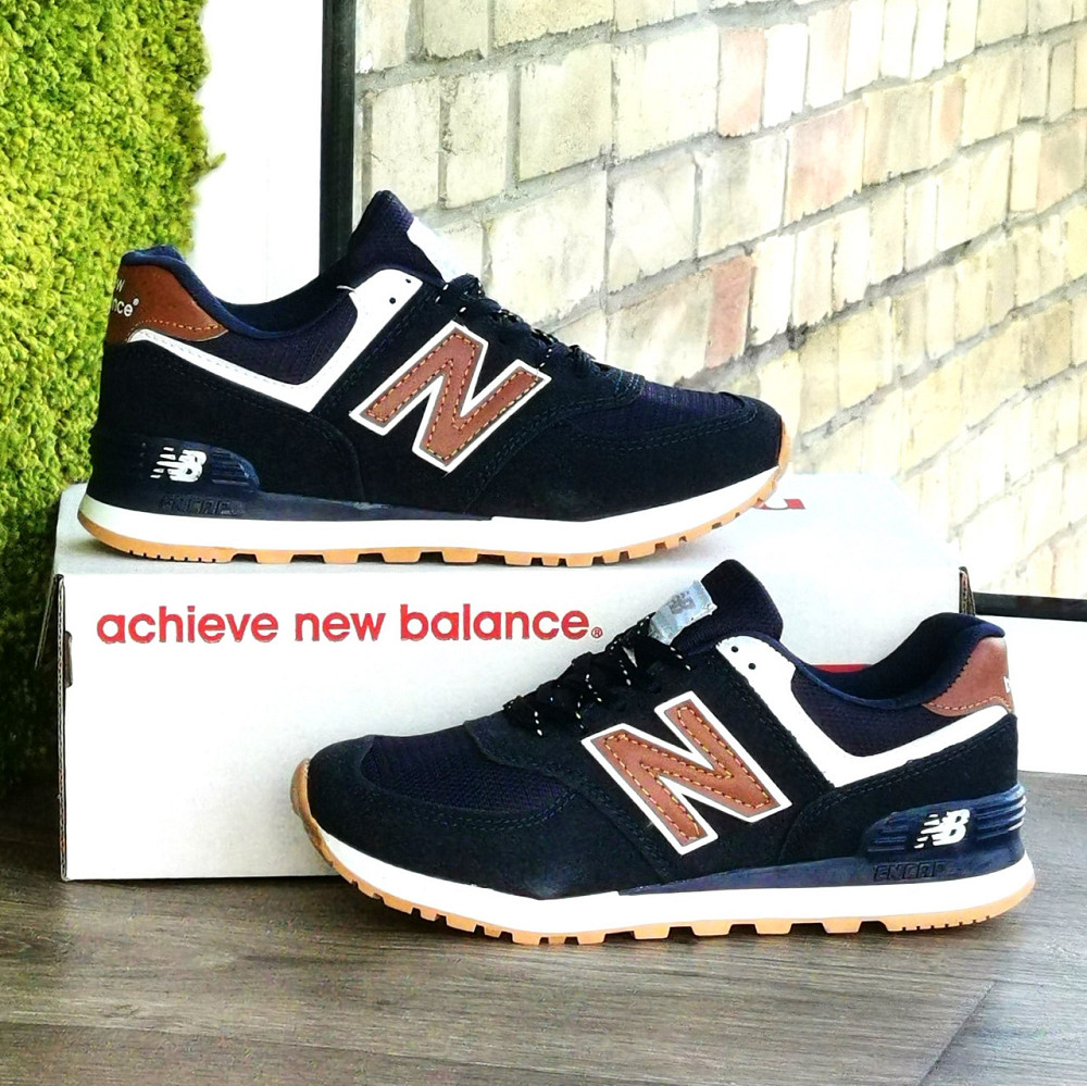Синие Кроссовки New Balance 574 Женские Мужские Замшевые Нью Баланс (размеры: 36,37,38) - 74-7 Днепр - изображение 1
