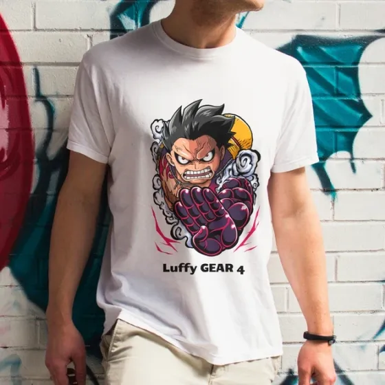 Футболка чоловіча з  принтом Ван Пис Луффі Гір 4 W Розмір 48 Anime0028 Дніпро