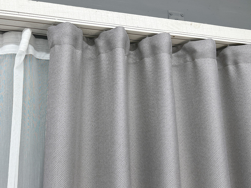 Комплект штор VR-Textil Лен Мешковина 150х270 2шт и Тюль 500х270 867ш-1703т Светло-серый с белым 71-180/4 Киев - изображение 16
