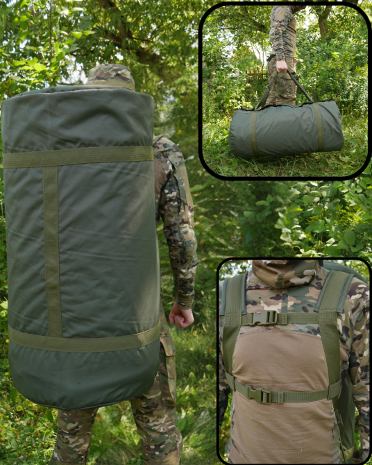 Військова сумка баул олива 120 л сумка-рюкзак для речей  сумка-рюкзак для речей і полювання WAR Львів - фото 1