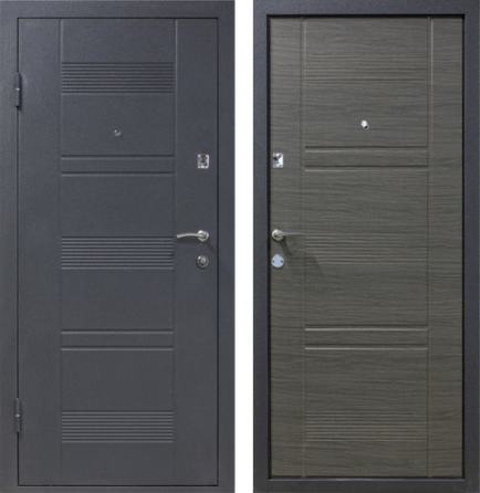 Вхідні двері БЦ 132 Чорний муар + Венге сірий горизонт 960х2050 см Модні вхідні двері для дому Київ