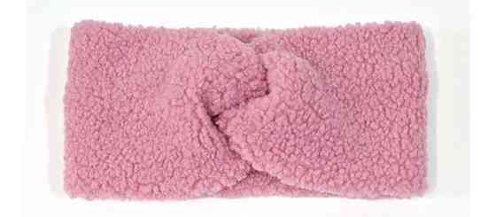 Пов'язка чалма каракуль малинова Київ