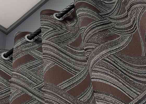 Комплект штор на люверсах VR-Textil Жаккард Mystery № 1623ш Серый с венге 150х280 см 2 шт (37-0205) Киев