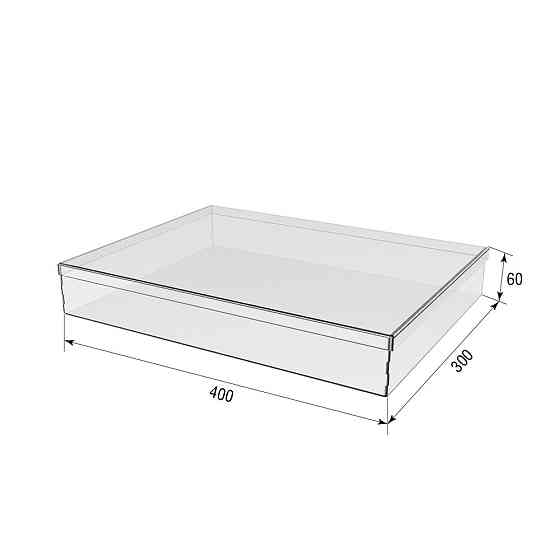 Коробка акрилова EKOSTAR 400х300х60 з кришкою Київ
