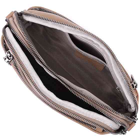 Женская стильная сумка из натуральной кожи Бежевая (Vintage) Киев