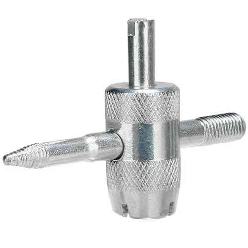 Ключ для ремонта клапанов шин ниппелей авто 4в1, нарезчик резьбы, металл Винница