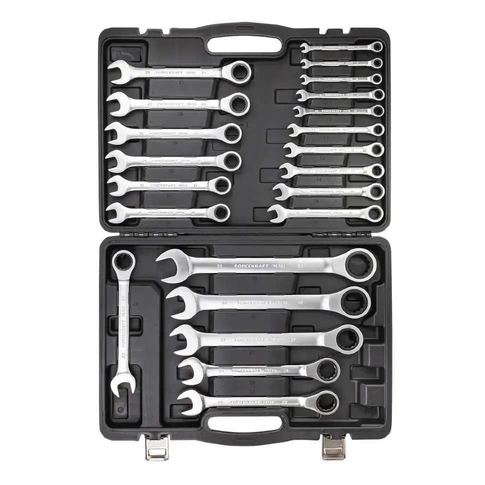 Набір ключів тріскачових 22пр. (6-32мм) FORCEKRAFT FK-10341 Одесса - изображение 2