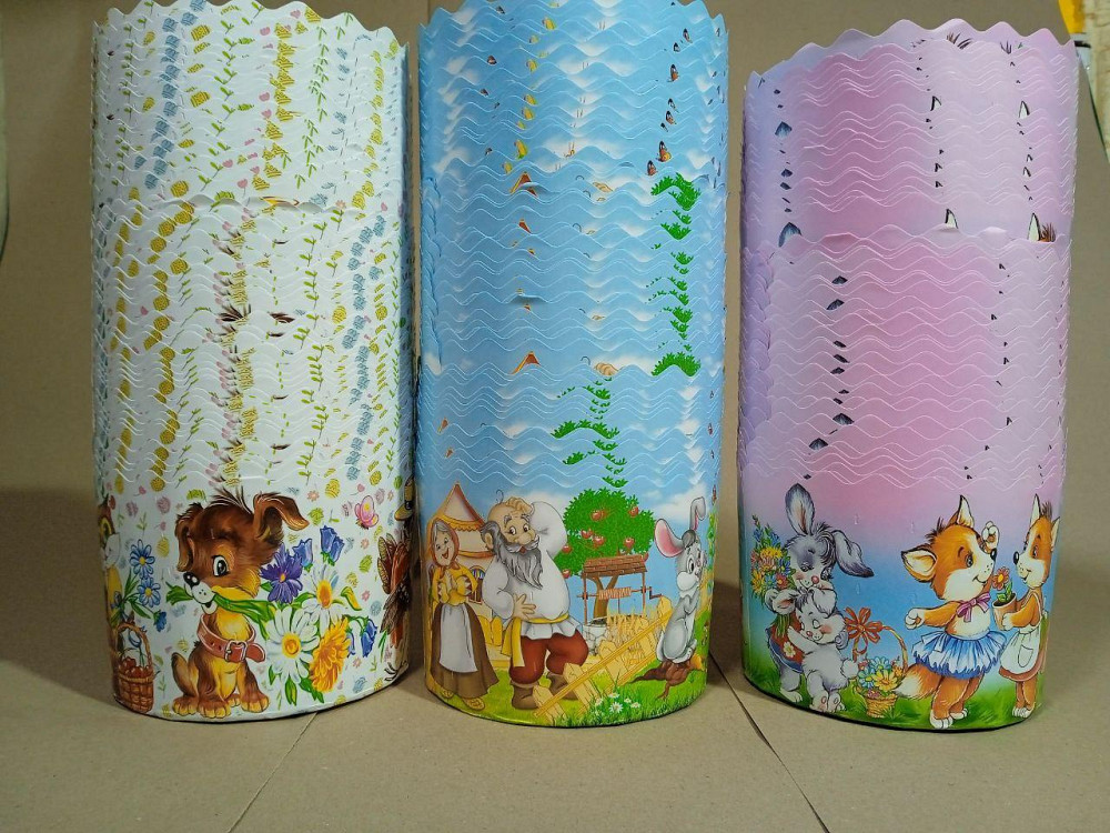 Форми паперові для куліча 85×110 мм «Казкова» 300–400 г, 50 шт/упаковка, для великодньої випічки Харків - фото 2