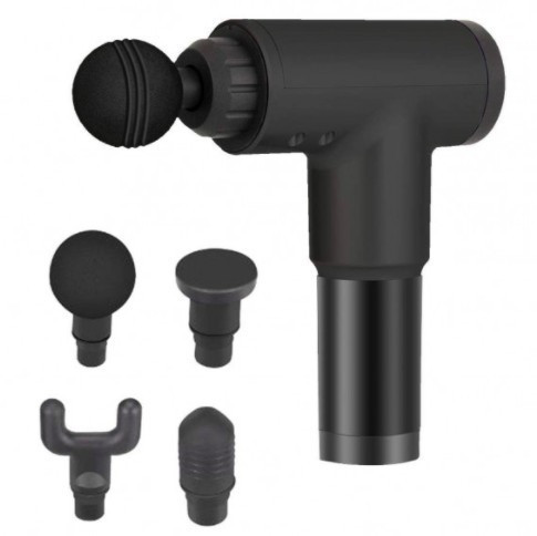 Перкусійний ручний масажер для тіла та м'язів масажний пістолет Fascial Gun RH-320 Чорний Чернівці - фото 1