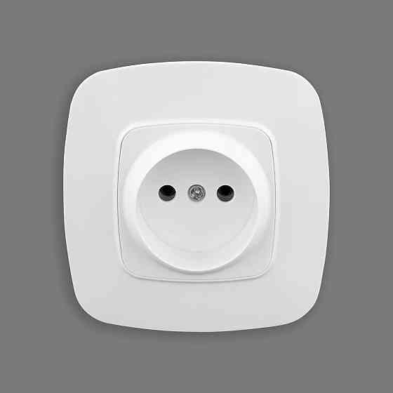 Розетка біла 1-на без заземлення Horoz Харків