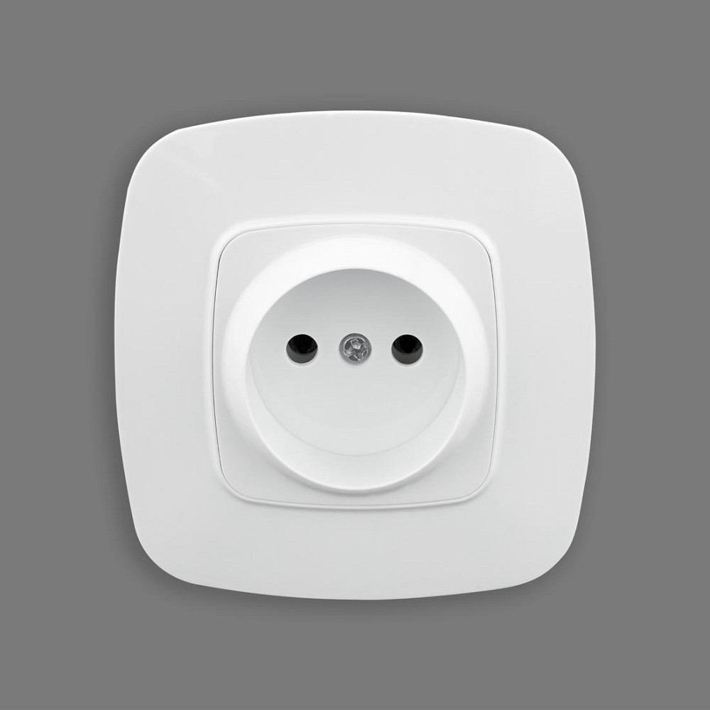 Розетка біла 1-на без заземлення Horoz Харків - фото 2