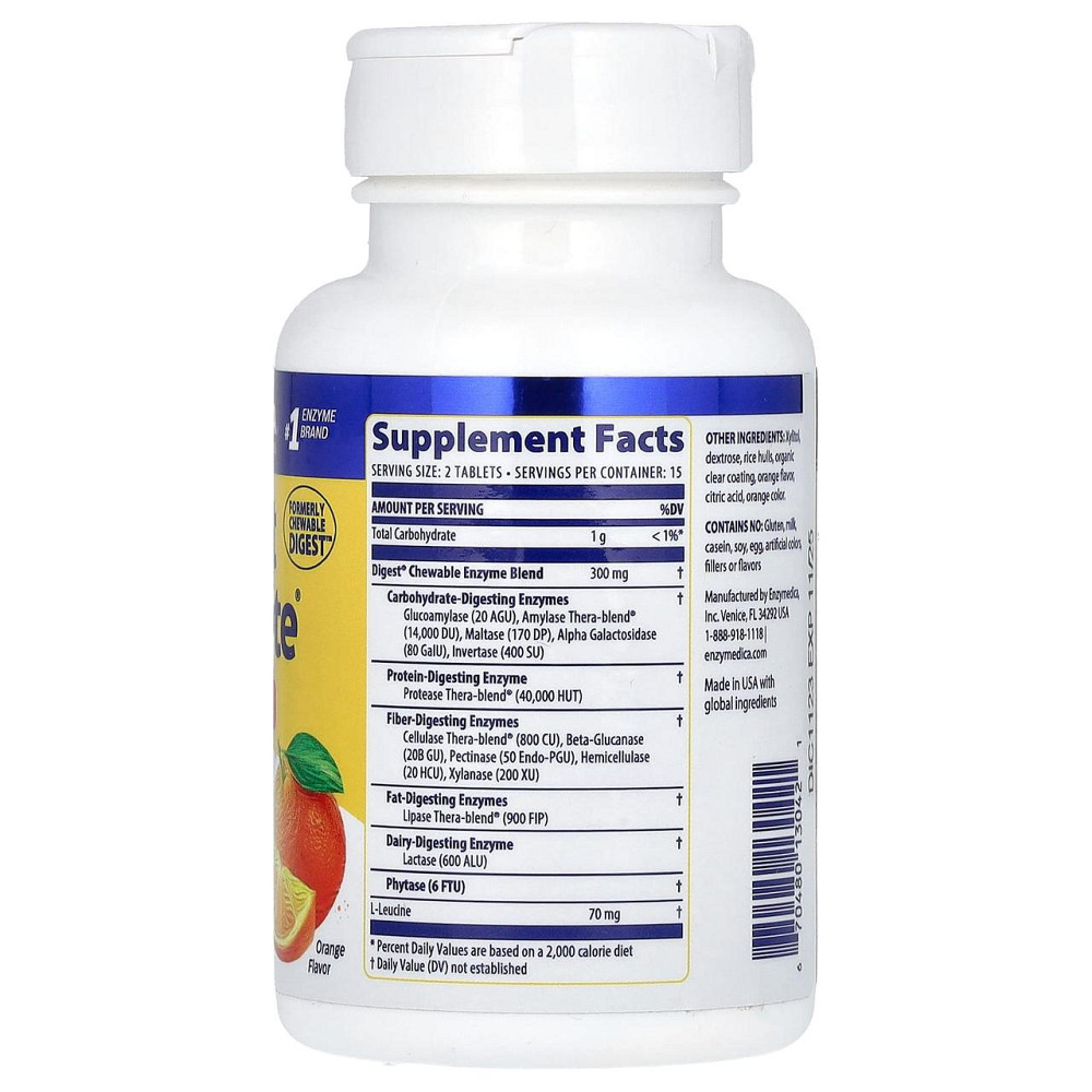 Травні ферменти Enzymedica Digest 30 жев таб апельсин Київ - фото 2