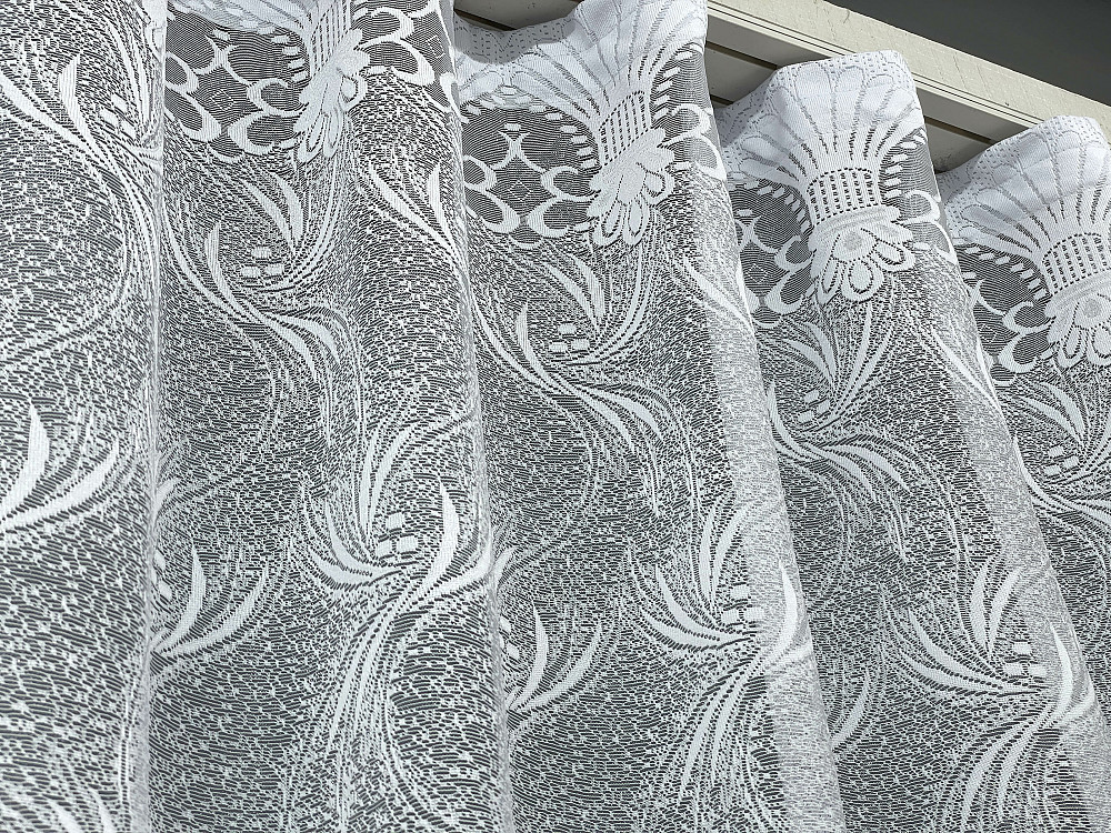 Тюль VR-Textil 644т Преміум Жакард з галстуком Білий 500х270 см (40-597) Київ - фото 8