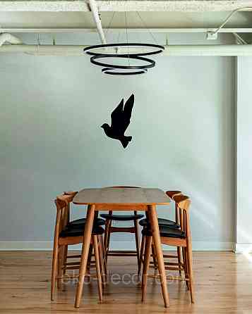 Декоративное настенное Панно «Птичка» Декор на стену(цена за 1шт) 30*18 см, Черный Киев