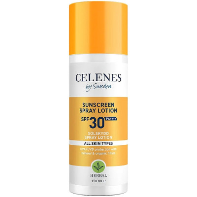 Средство от загара Celenes Sunscreen Spray Lotion SPF30+ Солнцезащитный спрей-лосьон 150 мл (7350104249410) Винница - изображение 1