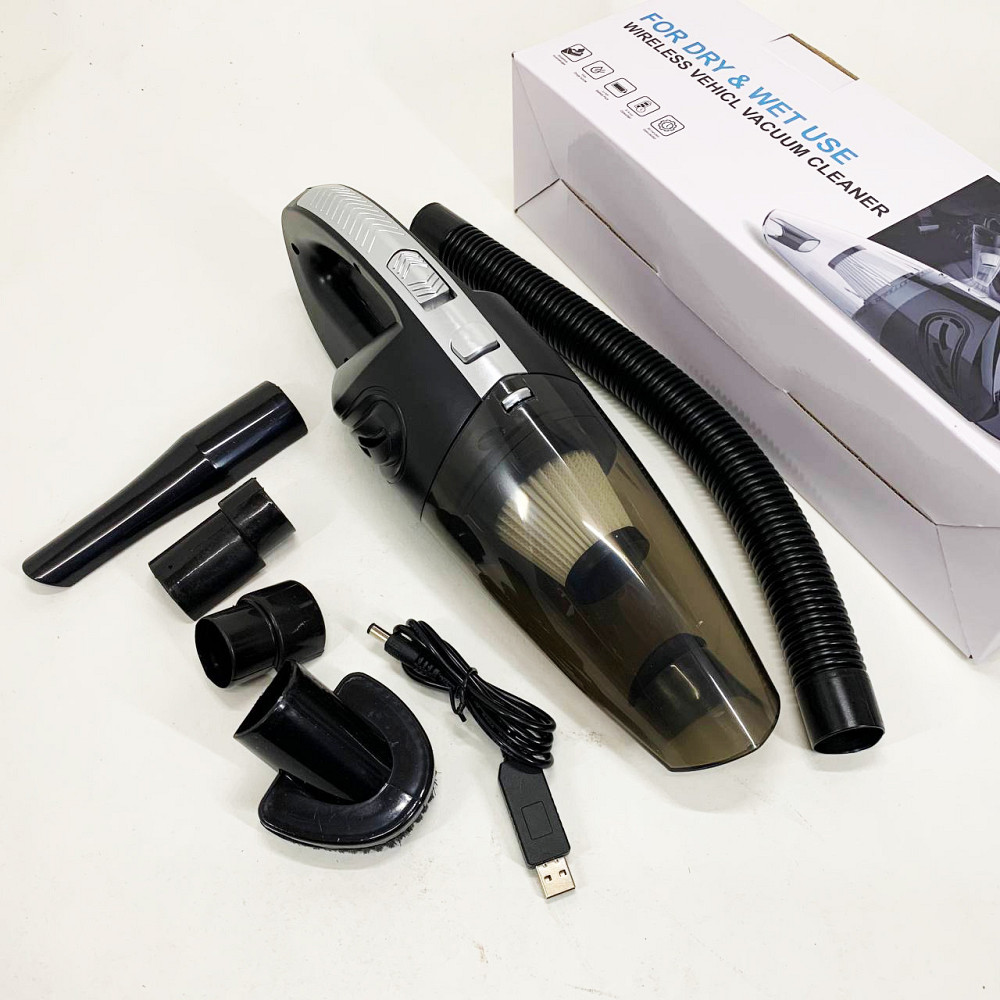 Мощный беспроводной пылесос автомобильный для сухой и влажной уборки в машине и дома +5 насадок JN-50 Львов - изображение 7