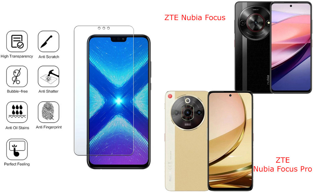 Защитное стекло NeoGlass для ZTE Nubia Focus, Focus Pro – ультрапрозрачное и устойчивое Киев - изображение 4