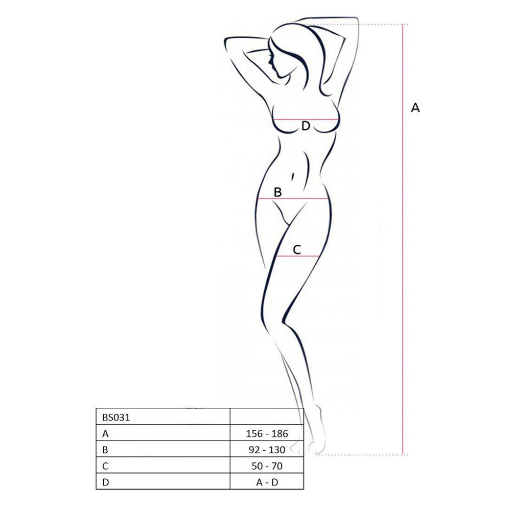Бодистокинг Passion BS031 white, комбинезон с открытой грудью Sex Aura Киев - изображение 4
