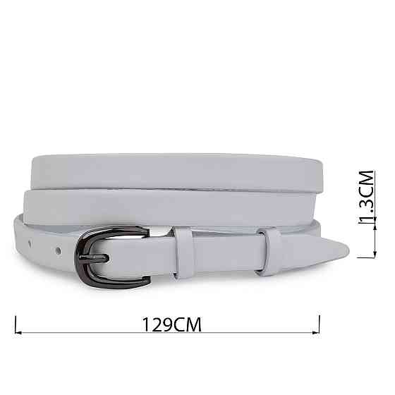 Кожаный женский ремень Vintage 20762 Белый Киев