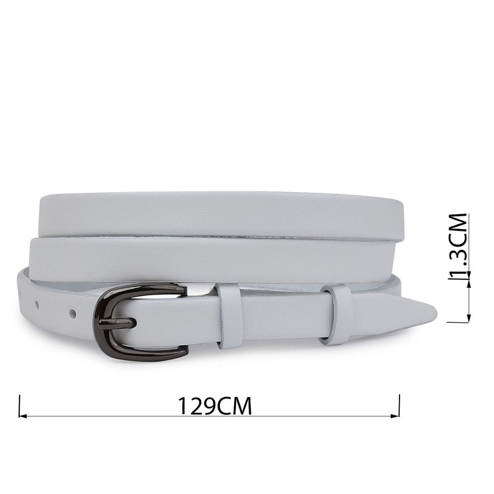 Шкіряний жіночий ремінь Vintage 20762 Білий Київ - фото 3