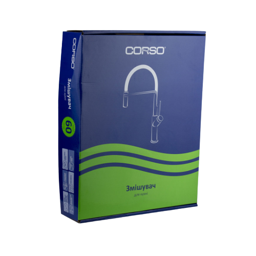 Змішувач Arno 1/2" для кухні Г-гусак на шпильці Corso Житомир