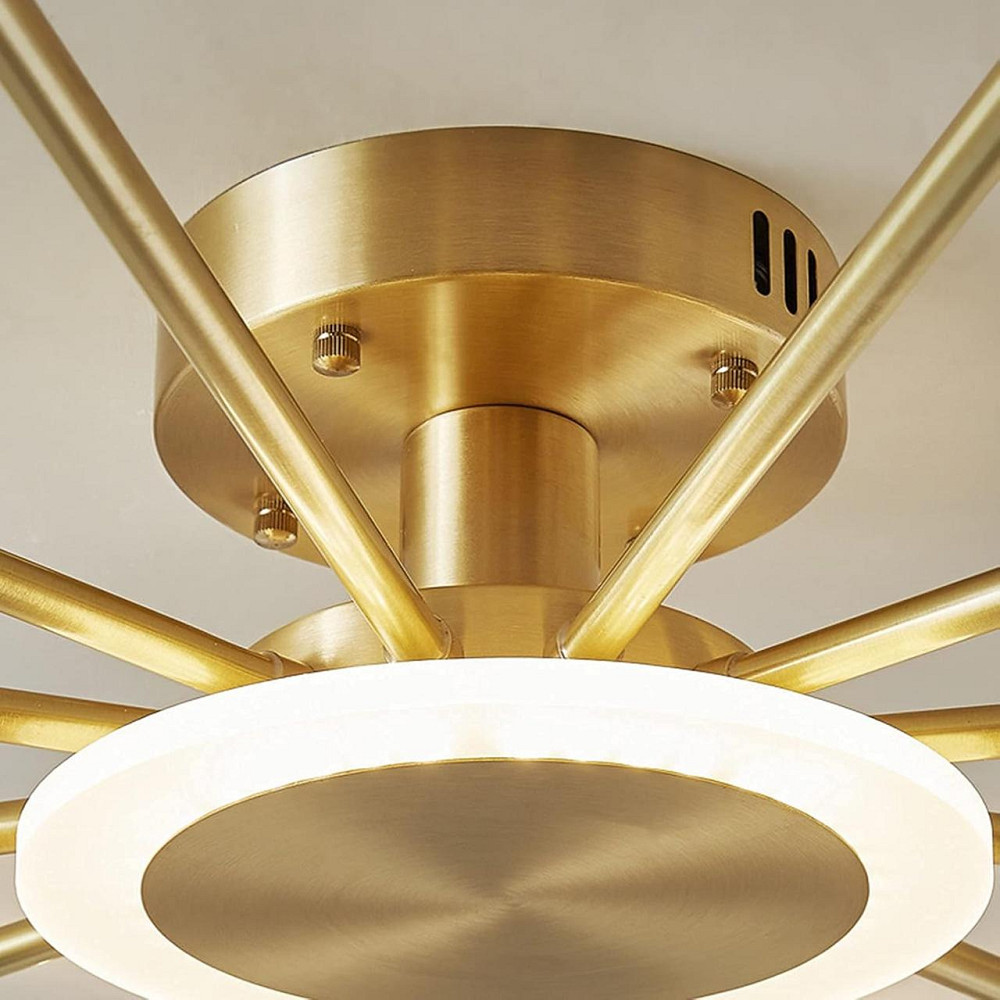 Світлодіодна люстра Луч 8810-С (Золотиста) на 12+1 плафонів Вінниця - фото 4