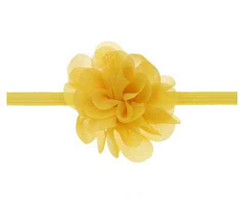 Детская повязка на голову с шифоновым цветком one size желтый Киев