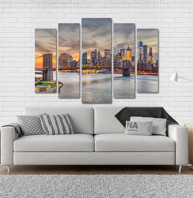 Модульна картина Місто Вогні Art-81_5 ( 80х118см ) Київ - фото 2