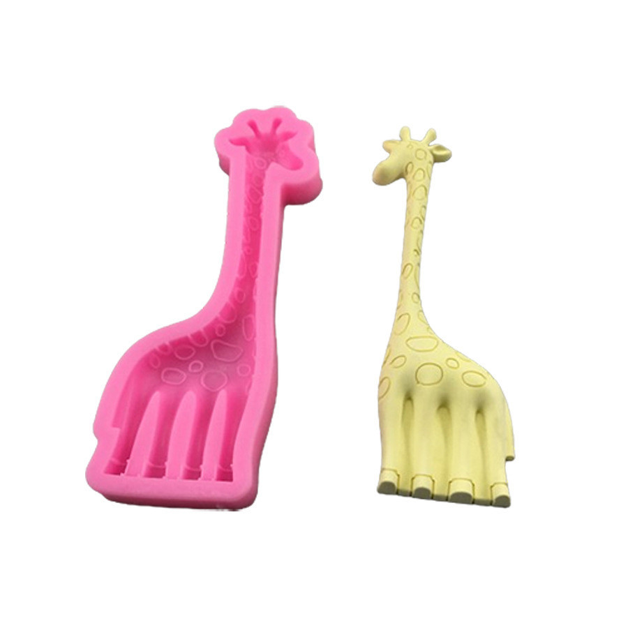 Молд силиконовый Жираф 46 на 120 мм розовый Киев - изображение 4