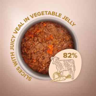 Влажный корм для кошек Club 4 Paws Selection Плюс Кусочки с телятиной в овощном желе 80 г (4820215368032) Винница