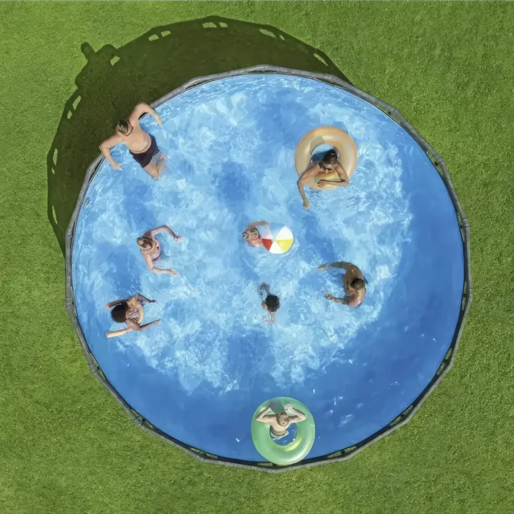 Каркасный круглый бассейн 549х132 см на 26 000 л с фильтр-насосом, лестницей, тентом Bestway 561KC Коломия - фото 7