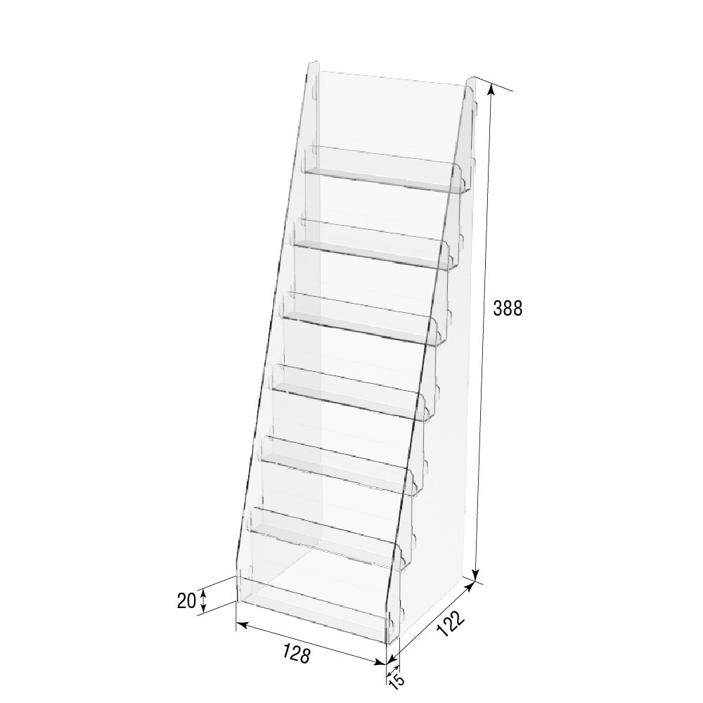 Товарна горка EKOSTAR на 7 полиць 128х122х388 Київ - фото 3