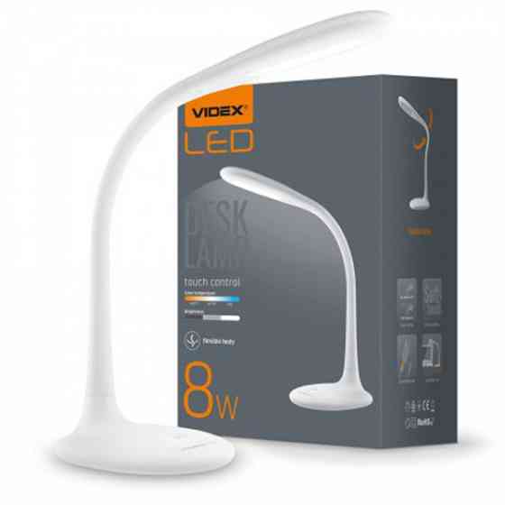 LED лампа настільна VIDEX VL-TF03W 8W 3000-5500K 220V (24713) Київ