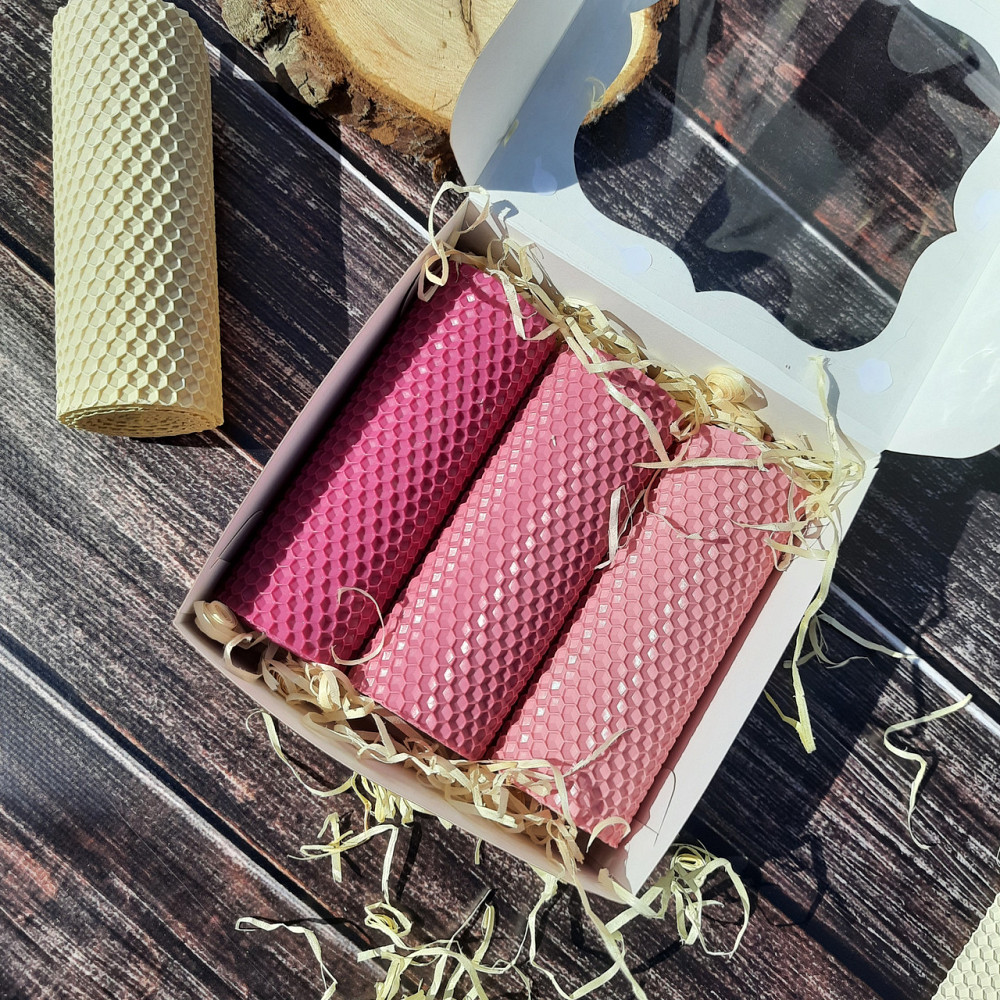 Набір трьох свічок з вощини Царство Меду 13 см Nabor1023 Одеса - фото 6