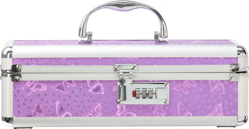 Кейс для зберігання секс-іграшок BMS Factory - The Toy Chest Lokable Vibrator Case Purple з кодовим Львів - фото 1