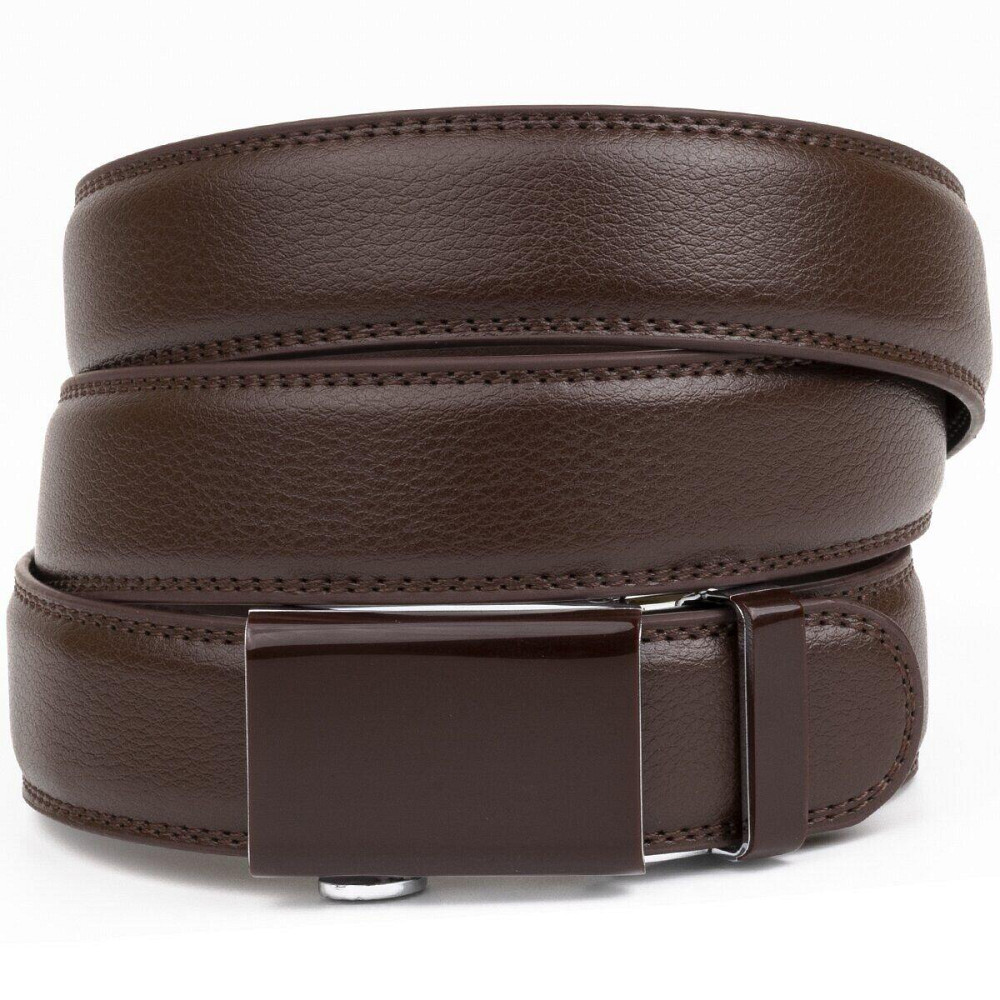 Ремінь чоловічий c прямокутною пряжкою Vintage 20311 Коричневий Київ - фото 1