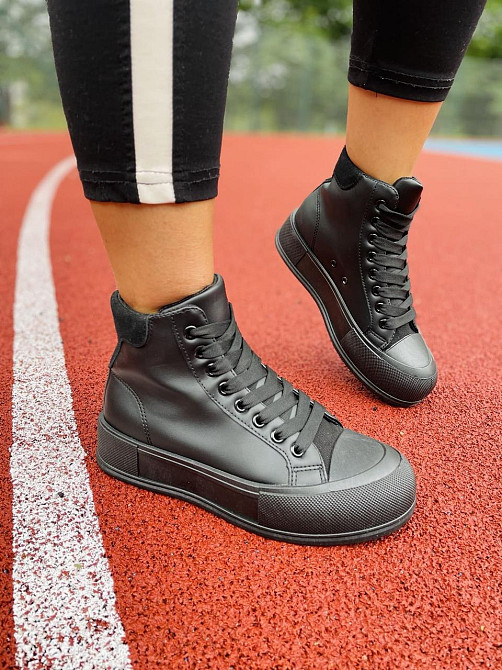 No brend Кеди жіночі M119-1 чорні (весна-осінь, еко-шкіра) (4748) Коломия - фото 10