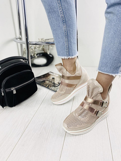 Marko Снікерси жіночі DE MARKO 7001 пудра (весна-літо, шкіра натуральна) (3168) лише 35р. Коломия - фото 4