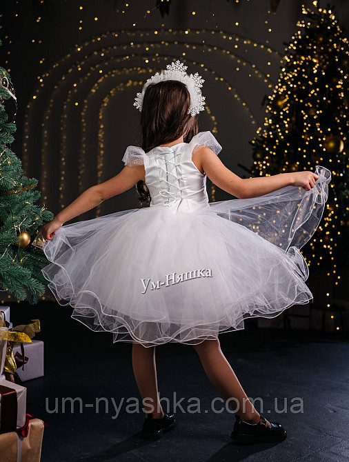 Сукня Сніжинка ошатне плаття для дівчинки з глітером Кривий Ріг - фото 13