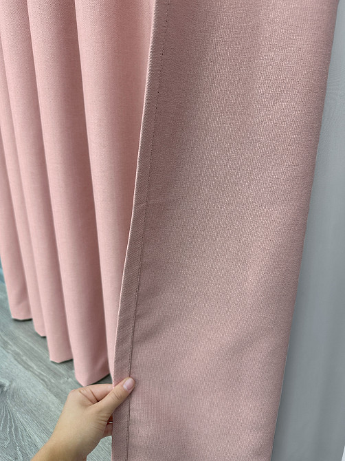 Комплект готових штор VR-Textil Шеніл однотонний № 2085ш Рожевий 200х270 см 2 шт (32-496) Київ - фото 7