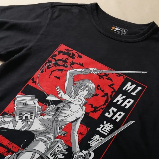Футболка для подростка мальчика с принтом Атака Титанов Микаса Размер 160 Anime10675 Днепр