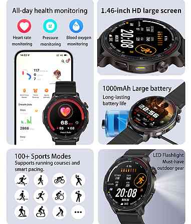 Розумний смарт-годинник Smart Colorado Nylon Black (2 ремінці) Київ