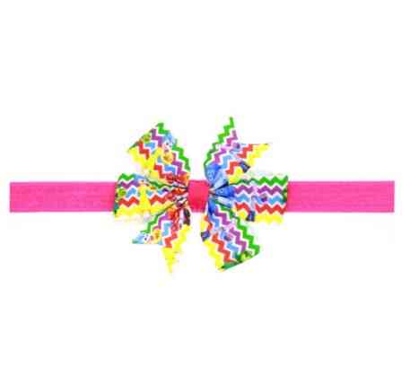 Детская повязка с рисунком мультиков - размер банта 8см, размер универсальный (на резинке) Киев